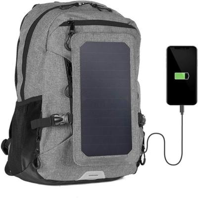 China Leather Solar Backpack Charger  World's Strongest Water Resistant Solar Panel for Smartphones and All USB-Devices on the go for sale