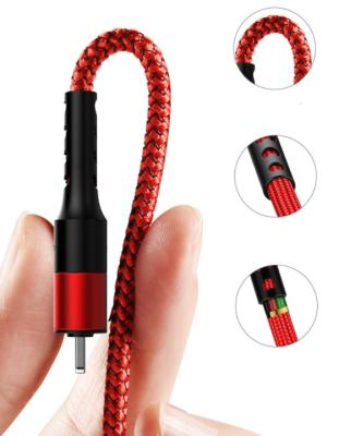 China Fast Speed ​​Charging Data Cable 3 in 1 Mobile Phone 3A Super Fast Charging 3 in 1 Cable USB Charger Charging Cable for sale