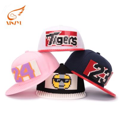 China breathable & Wholesale DIY Design Waterproof Detachable Snapback Hats Kids Plain Brick Snapback Hats for sale