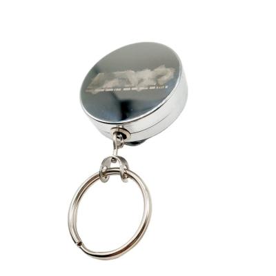 China Heavy Duty Retractable Hold/Badge/Security ID Card Key Yoyo Badge Reel Holder Keychain Custom Made With Metal Chain for sale