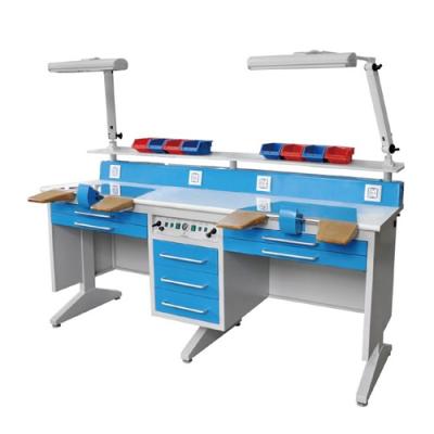 China Dentist Working Partner CE Approved Double Person Dental Lab Workbench for sale