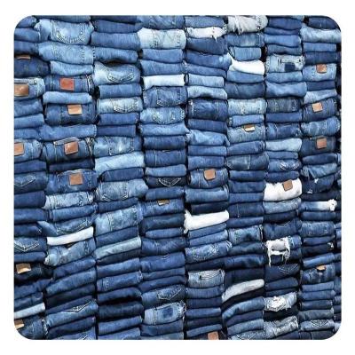 China Fashionable Used Clothing Surplus Apparels Branded Labels Men's Boy's Denim Pant Super Low Price overstock brands denim jeans Skinny Straight Jeans Pant for sale