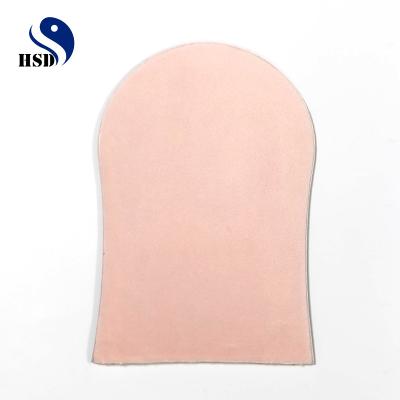 China Use Tan Heat-pressing Glove Double Sided Soft Self Tan Velvet Application Tanning Mitt for a flawless fake tan for sale