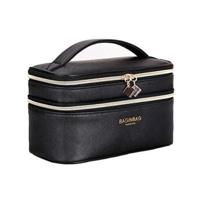 China 2021 Hot-selling High Quality Women's High Quality China Material PU Material Makeup Portable Travel Cosmetic Bag Zipper Bag for sale