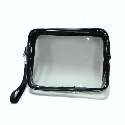 China Newest Large Capacity PVC Waterproof Transparent Makeup Cosmetic Bag For Travel for sale