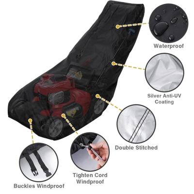 China Hotels Lawn Mower Cover Bag Rainproof Sunscreen Dustproof Lawn Mower Freezeproof Cover for sale