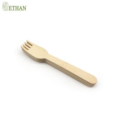 China Convenient 160 mm disposable wooden fork for sale