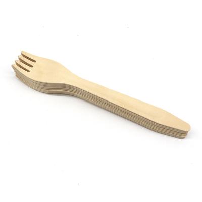 China Convenient disposable 165mm wooden fork for sale