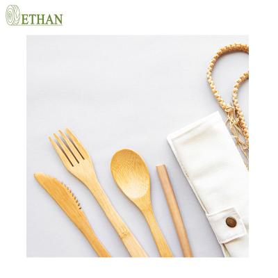 China Bamboo Biodegradable Disposable Cutlery Fork Spoon Convenient Knife for sale