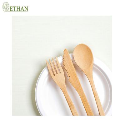 China Bamboo Biodegradable Disposable Cutlery Convenient Custom Wedding Spoon Knife for sale