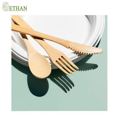 China Convenient Manufacturer Tableware Sets Bamboo Biodegradable Disposable Cutlery for sale