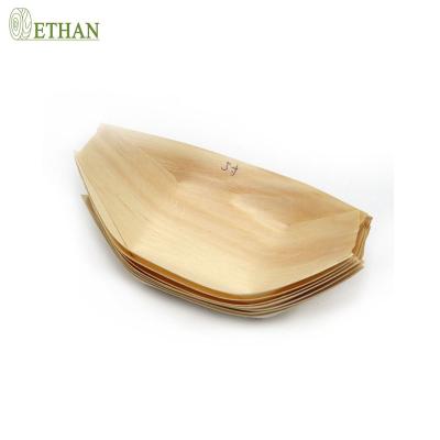 China Sustainable Cookie Boxes Naturally Living Custom Wooden Wooden Sushi Boat for sale