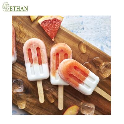 China Sustainable Round Bulk Package Quality Printed Wooden Birch Ice Cream Stick With Logo for sale