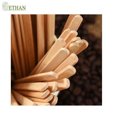 China Cheapest Sustainable China Factory Disposable Wooden Coffee Stirrer Wood 140Mm Recycled for sale