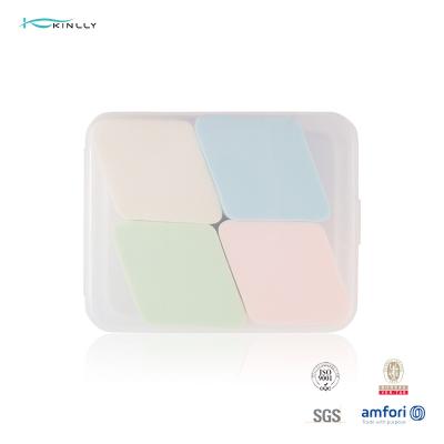 China Esponja clara 4PCS de Kit Non Latex Foundation Makeup da esponja do sopro da composição da caixa do PVC à venda