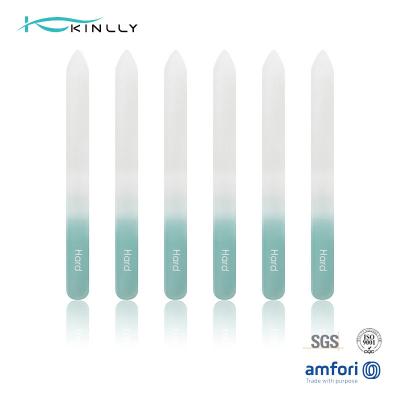 China Duurzaam Tweezijdig Crystal Glass Nail File Professional Geëtst voor Spijkerkunst/Nagelverzorging Te koop