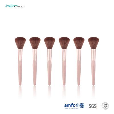 中国 Face Powder Highlight Single Makeup Brush Synthetic Hair Aluminum Ferrule 1PC 販売のため