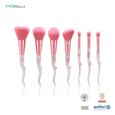 Chine Poignée en plastique poils synthétiques de brosse de lecture de maquillage de 7 morceaux pour la base de poudre à vendre