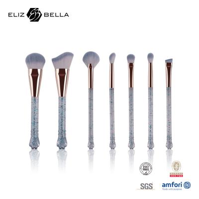 China Portable Plastic Travel Makeup Brush Set OEM Private Label Makeup Brushes for sale