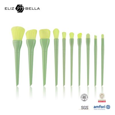 Chine La brosse de lecture de la meilleure qualité du maquillage 10Pcs pour la découpe de base de poudre rougissent fard à paupières de crayon correcteur à vendre