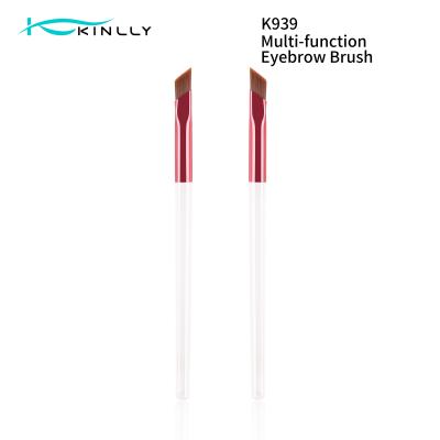 China Smooth Square Angled Eyebrow Brush Ultra Thin Angled Eyeliner Makeup Brush for sale