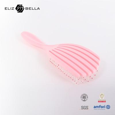 China Custom Wet And Dry Curved Vent Spiral Hair Brush Comb Circle Massage Square Paddle Detangle Hair Brush For Curly Hair for sale