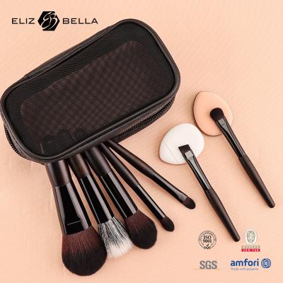 Cina Kit di spazzole per il trucco di moda l'aggiunta perfetta alla tua collezione, piccolo set di spazzole con borsa cosmetica a cerniera in vendita