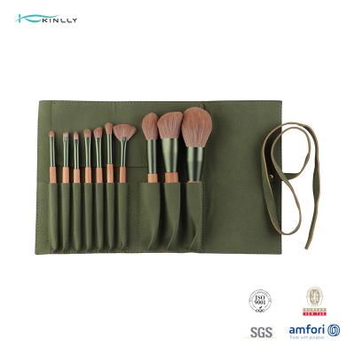 China Regalo sintético del cepillo del maquillaje del OEM 10pcs del pelo fijado con la bolsa cometaria en venta