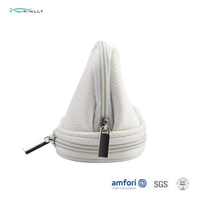 Chine Sac cosmétique de tirette de toile de maquillage de toile ronde faite sur commande de poche pour des femmes à vendre