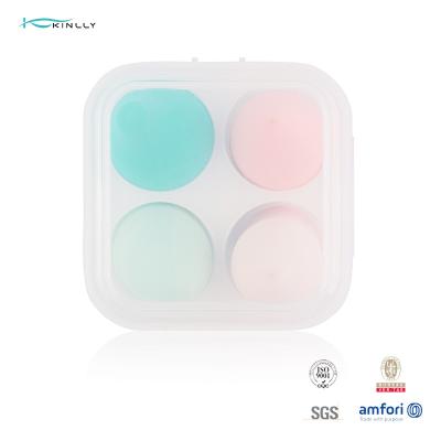 China la esponja del maquillaje 4pcs fijó la esponja profesional de la licuadora del maquillaje con los tenedores de la caja en venta