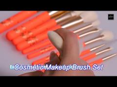 synthetic hair makeup brushes with rolling printing soft touch wooden handle,rose gold aluminium