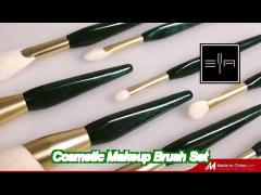 8-piece wooden handle luxury makeup brushes rose gold ferrule cosmetic brush set