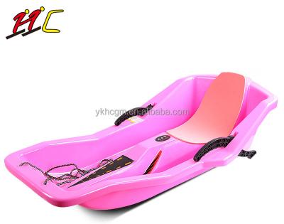 China Hot Sale Plastic Heavy Duty Sled Convenient Ski Fun Board Unisex Plastic Sleigh Toboggan Sled, Sleds And Snow Toboggans for sale