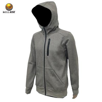 China Wholesale slim fit anti-pilling hoodies zip up sweatshirt plain color sportswear zipper hoodies quick dry man for sale