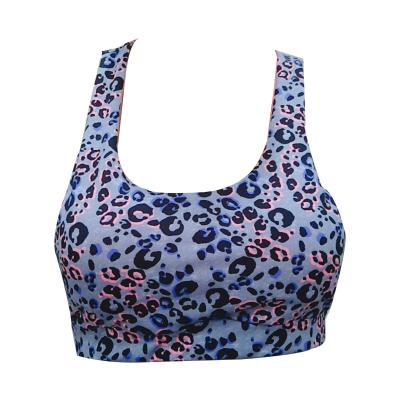 China Wholesale leopard print women's activewear yoga top fashional ladies breathable workout tops for sale