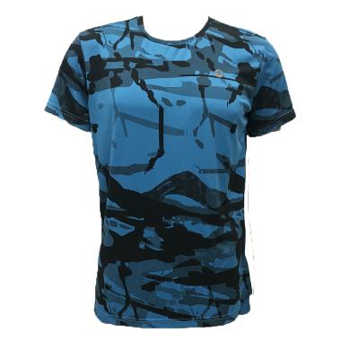 China QUICK DRY custom print t-shirt for man camouflage print gym fitness running fast man t-shirt for sale