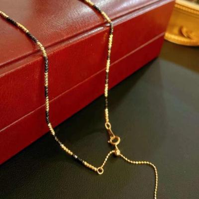 China TRENDY Pure Chain Ladies Necklace Ladies 18k Gold Fashion Engagement Wedding Bridal Jewelry for sale