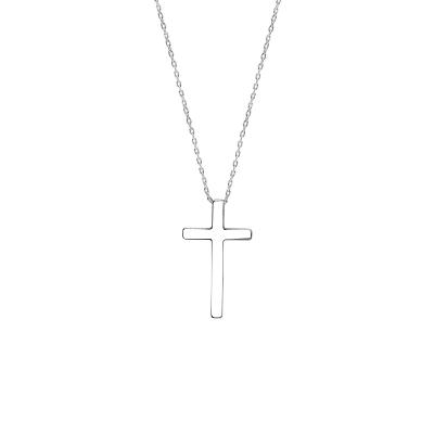 China Real 925 Sterling Silver Jewelry Women Cross Pendant Necklace CLASSIC Luxury Fashion Wedding Fine Necklaces Jewelry for sale