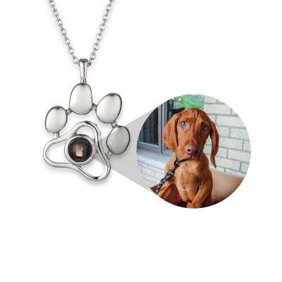 China New FASHIONABLE Sterling Silver Dog Paw Print Necklaces 925 Personality 100 Tongue Projection Color for sale