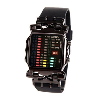 China Wholesale Men's Day/Date Water Resistant Sport LED Digital Digital Watches Crab Binary Electronic Male Creative Watch for sale