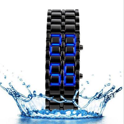 China Wholesale Electronic Water Resistant LED Lava Chain Women Men Bracelet Couple Digital Watches Day/Date Watch for sale