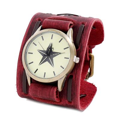 China Non-specific Luxury Watch Vintage Brand Cowhide Genuine Leather Quartz Watches Men Male Strap Wristwatches Clock for sale