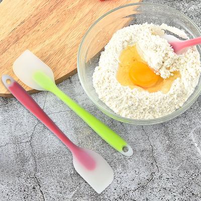 China Silicone Spatula Stain Tools Silicone Spatula Integrated Baking Inclusive Cake Cream Spatula for sale