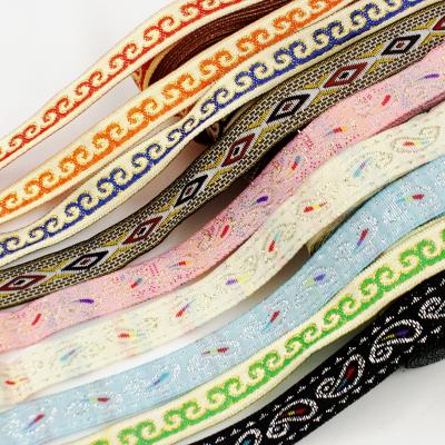 China Other Wholesale Lace Ribbon African Embroidered Lace Up Trim Band Fabric Diy Clothes for sale