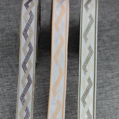 China Hot Sale 25m/roll High Tenacity Polyester Lace Fabric Embroidery Curtain Border Lace Trim For Household Garment Bag 3CM Decorating Lace Ribbon for sale