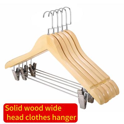 China Contemporary Wholesale Manufacturer With Logo Luxury Hanger Wooden Hanger for sale