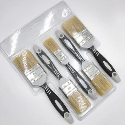 China 5pcs Paint Set Black Synthetic PET PP Wire Fiber Round Handle Plastic Wood Automotive Industry Ferrule Clean Detailing Brush for sale