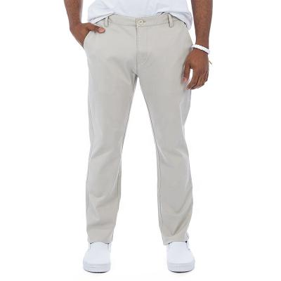 China Anti-wrinkle OEM cotton twill pants for men's slim fit casual white fashion slim fit stretch men's comfort twill pants skinny men's breeches long for sale