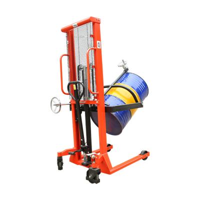 China Hotels / Garment Shops / Building Material Stores / Machinery Repair Shops... High Quality Steel Oil Drum Hydraulic Lifter Manual Oil Drum Stacker Max Safe Capacity 350 Kg for sale