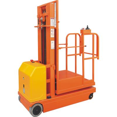 China Hotels/Garment Shops/Building Material Stores/Machinery Repair Shops...300Kg Warehouse Whole-Electromotion Overhead Lift Mobile Order Picker for sale